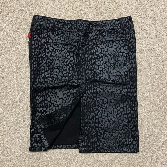 Hot Topic Tripp Black Leopard Animal Print Knee Length Pencil Skirt M - Picture 4 of 5